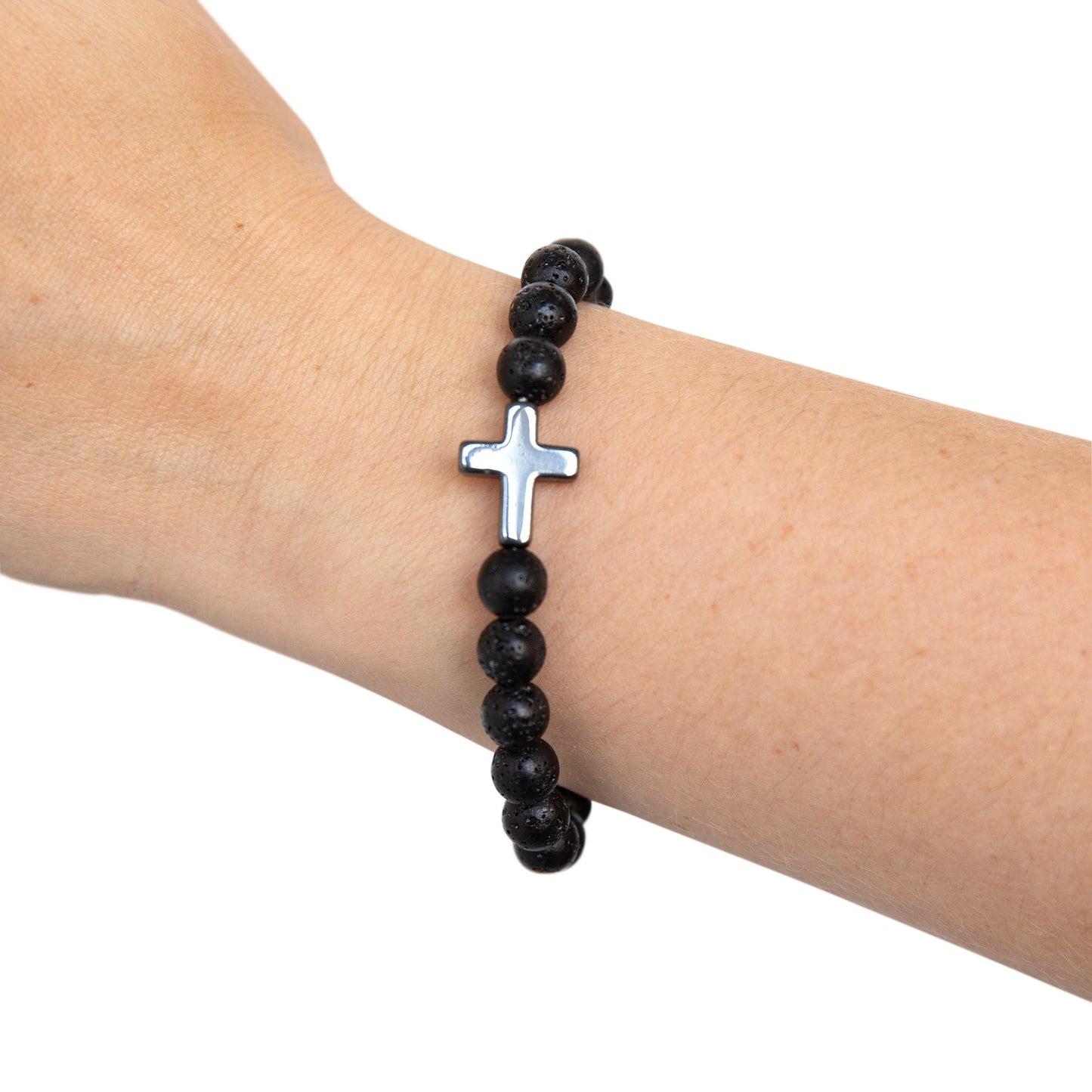 1Thessalonians 5:18 Cross Bead Bracelet