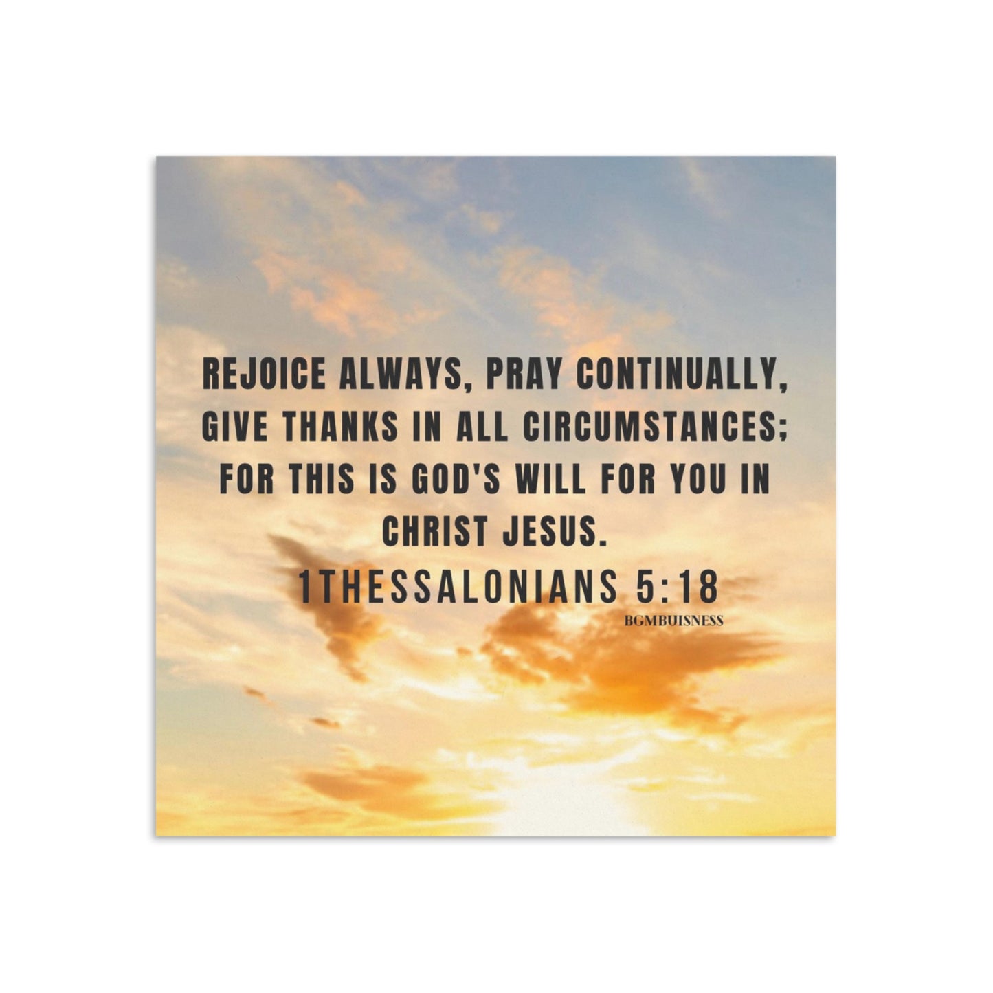 1Thessalonians 5:18 Cross Bead Bracelet