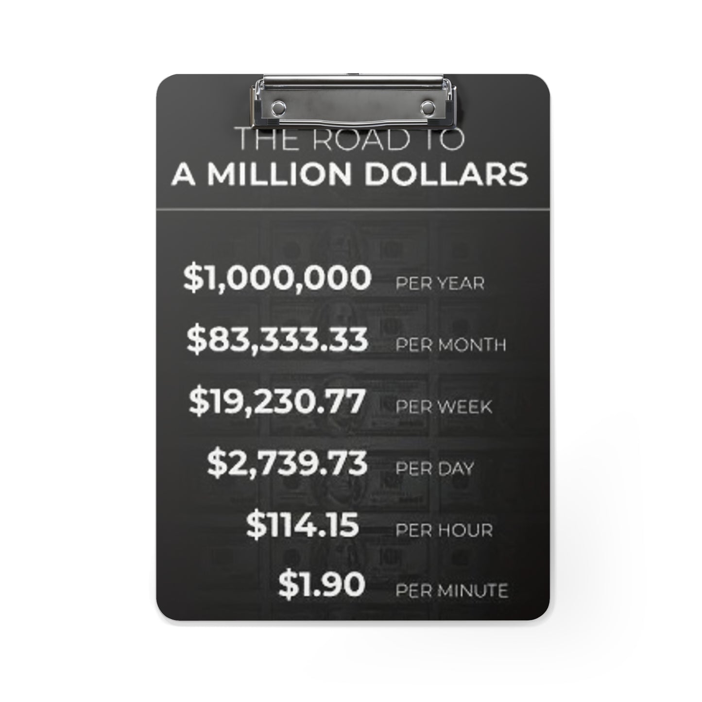 Millionaire Motivation Clipboard (MEN)