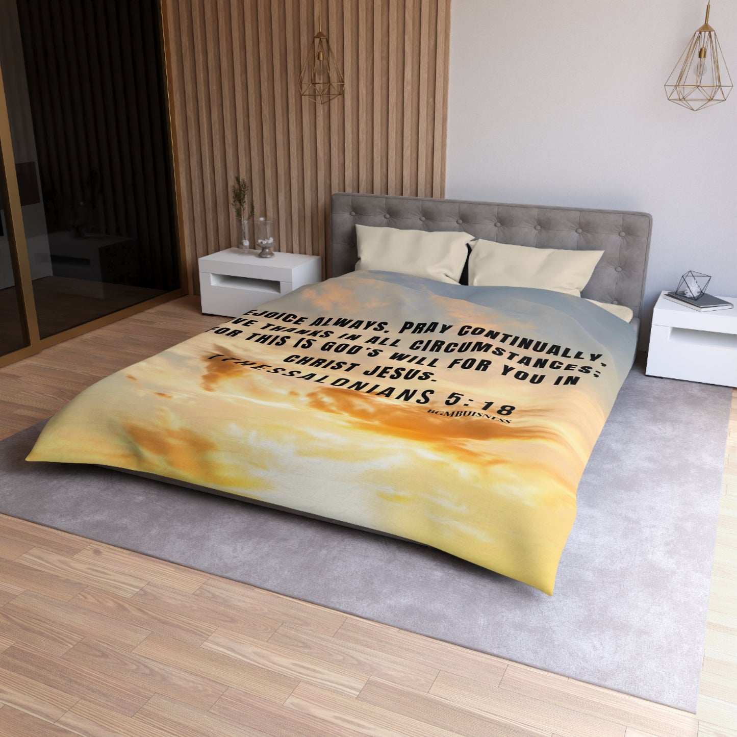 1THESSALONIANS 5:18 Microfiber Duvet Cover