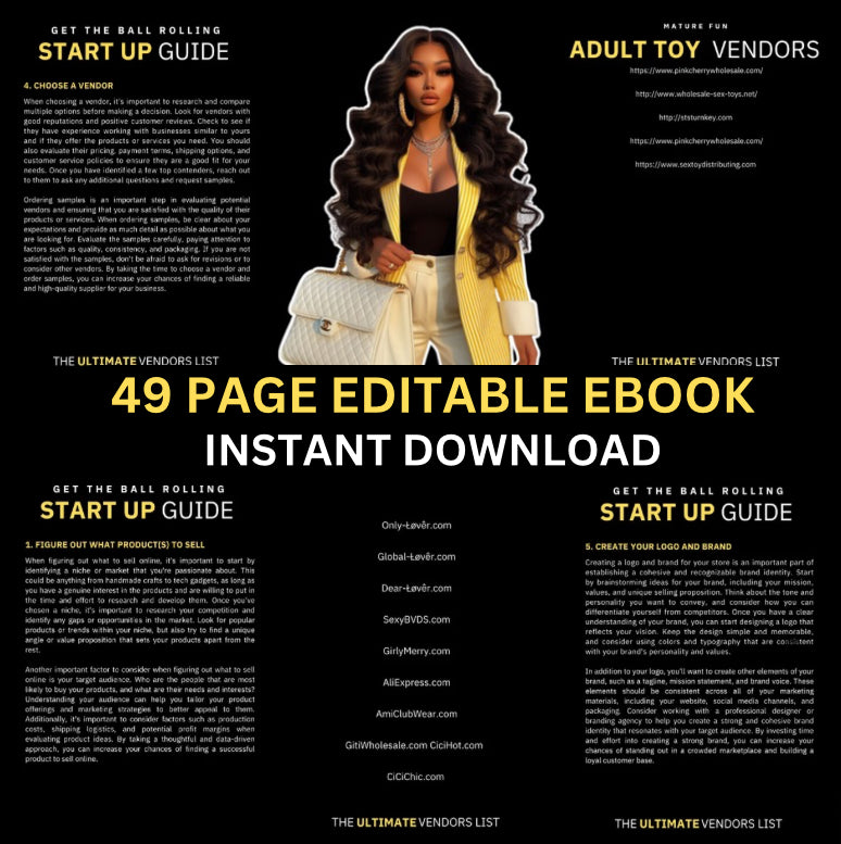 Business Start Up Guide + Over 300 Vendors